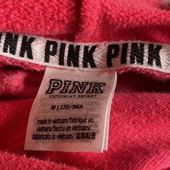 Womens Pink hoodie size medium pink love on hood - Picture 10 of 10